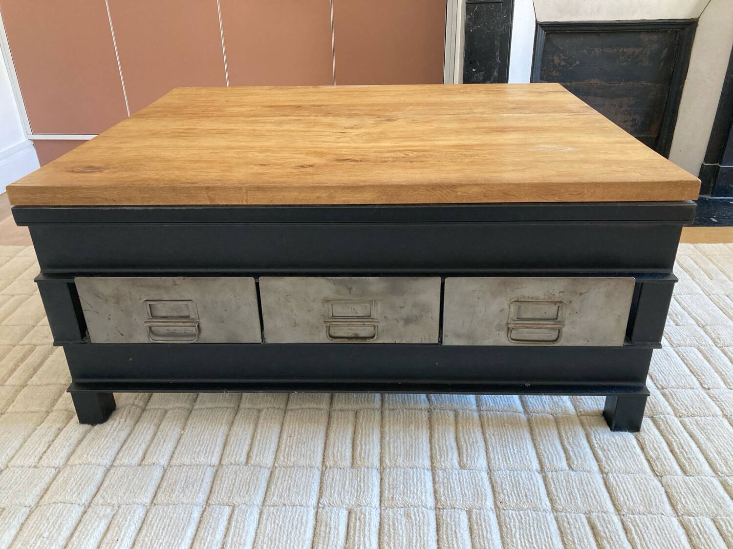 Industrial style coffee table