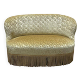 Canapé - Banquette Napoléon III velours jaune