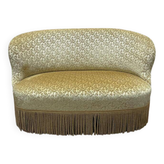 Canapé - Banquette Napoléon III velours jaune