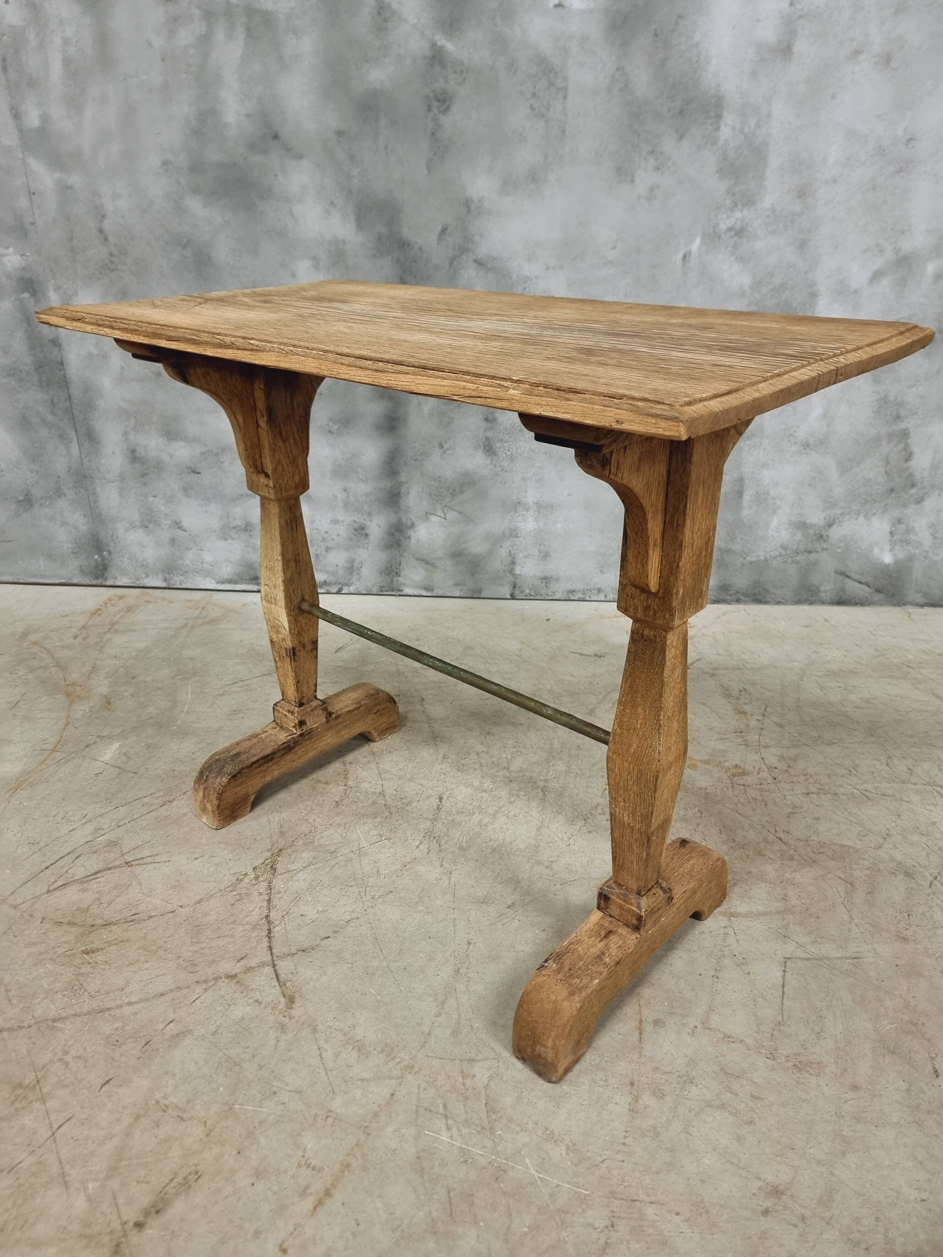 Antique French bistro table | 1920-1940 | Oak wood
