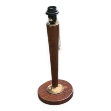 Unilux desk lamp in vintage wood and brass.