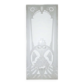 Art Deco engraved glass door panel