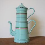 Pretty enamelled filter coffee maker