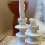 Pearly white candle holder