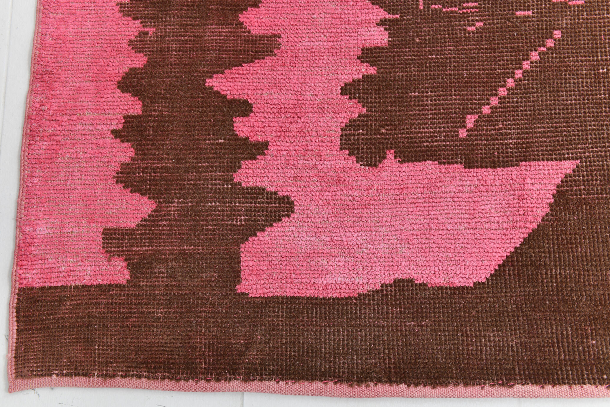 7x10 oversize pink hemp rug, 218x295cm
