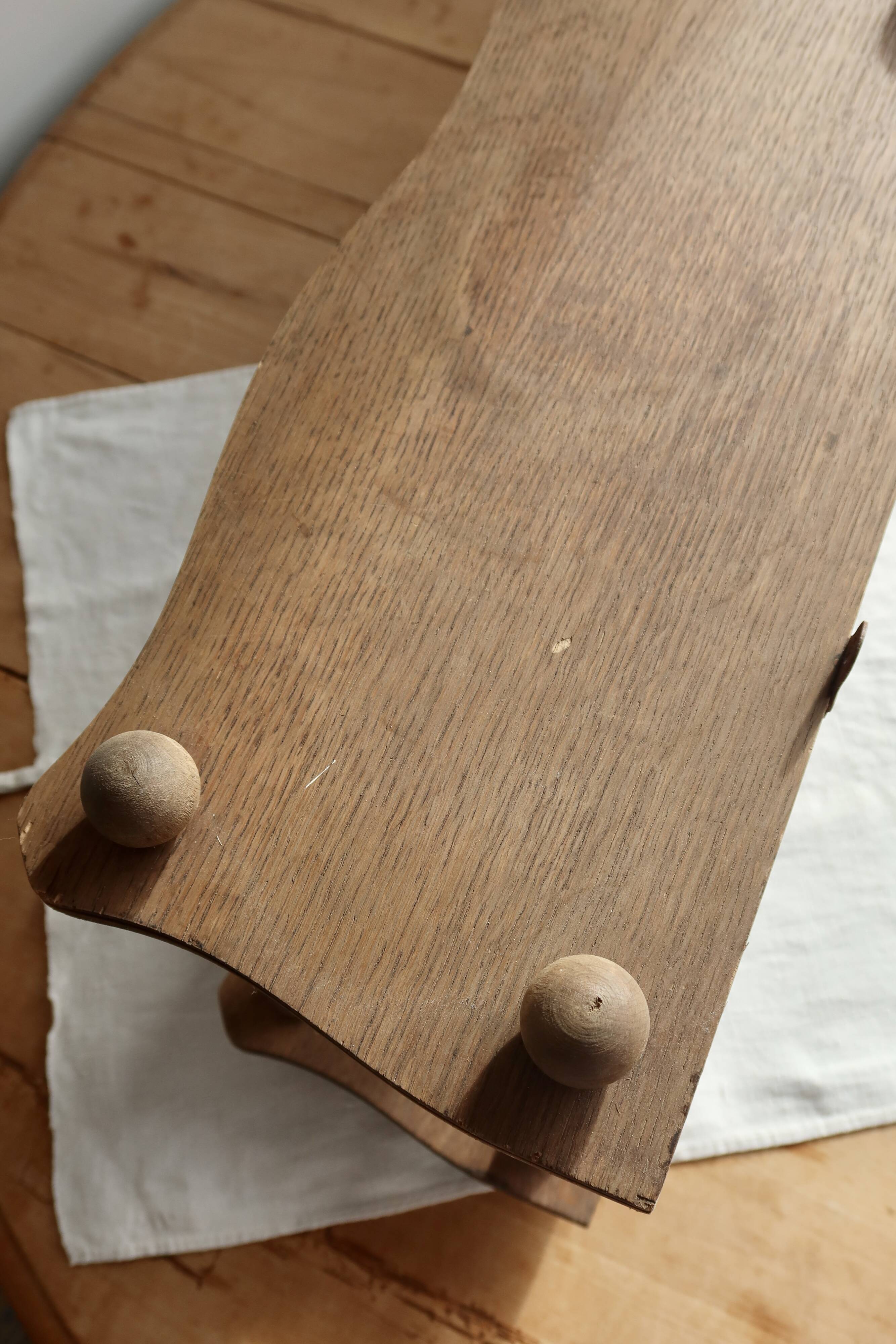 Vintage wooden wall shelf in Napoléon III style – 2 levels