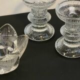 Vintage-style crystal candlesticks in the style of LITTLA