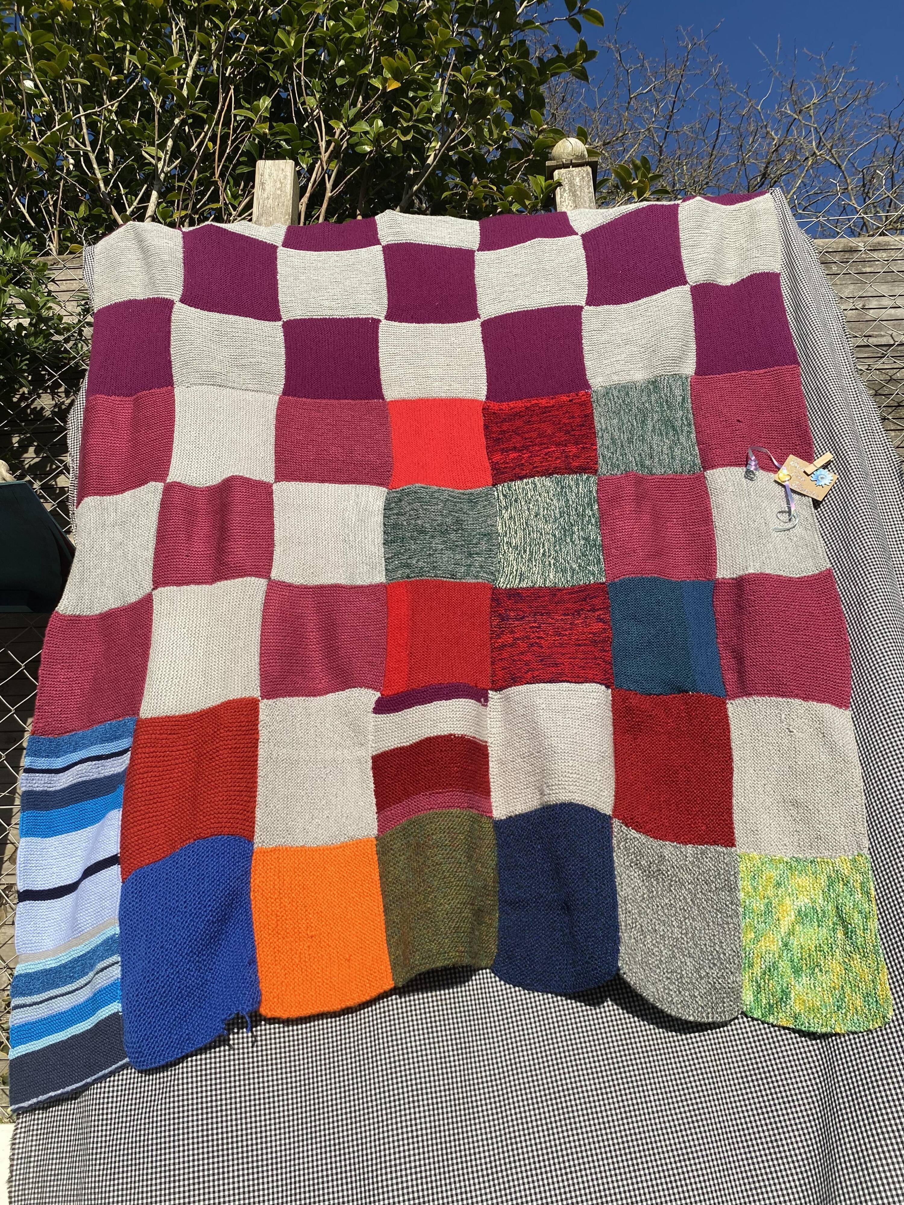 Wool patchwork plaid