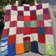 Wool patchwork plaid