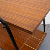 Bar trolley in wooden formica, 1960