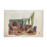 Painting decorative art interior architecture 30-50s