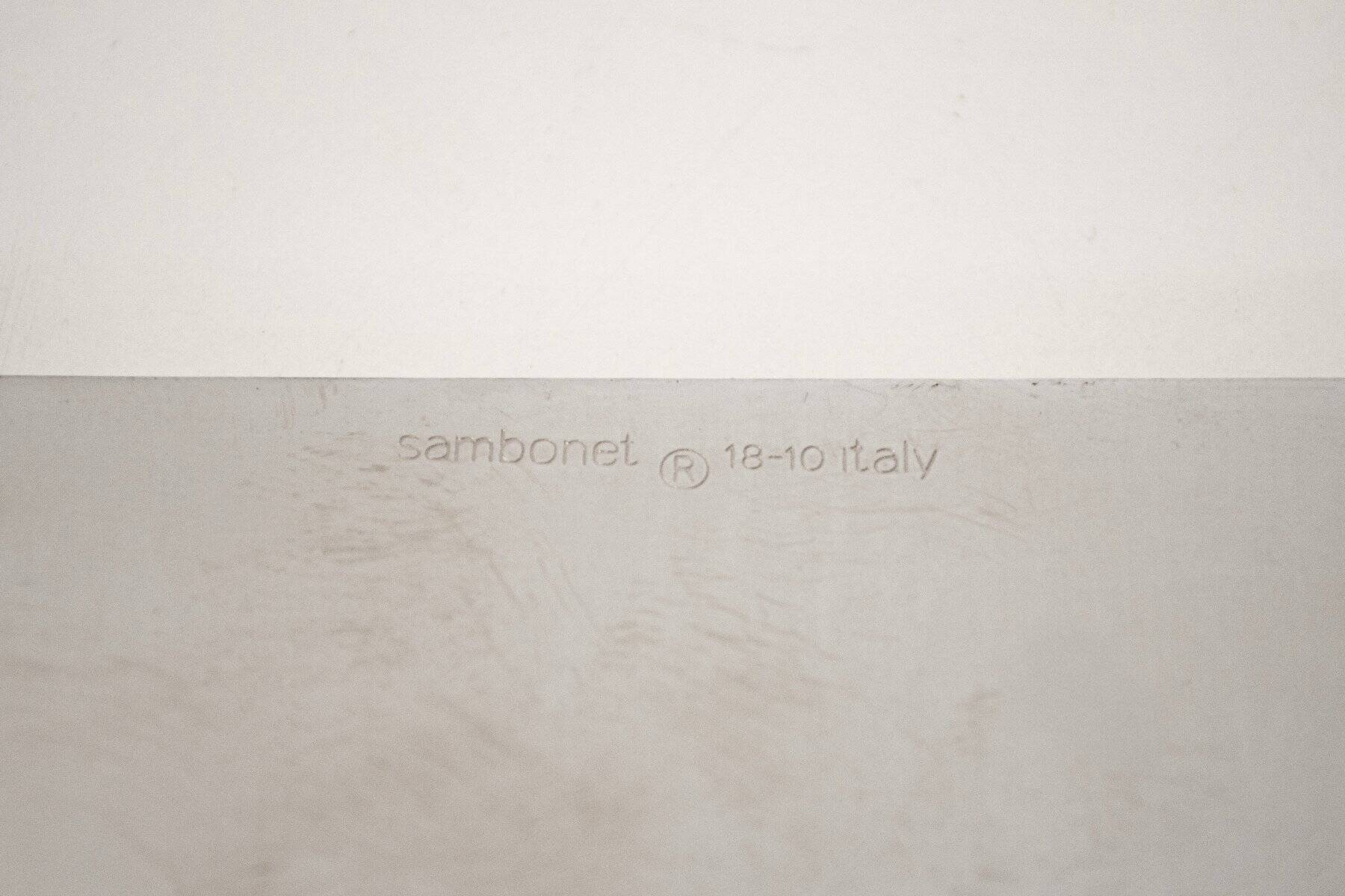 Vintage Italy tray in steel by Sambonet, 1970s