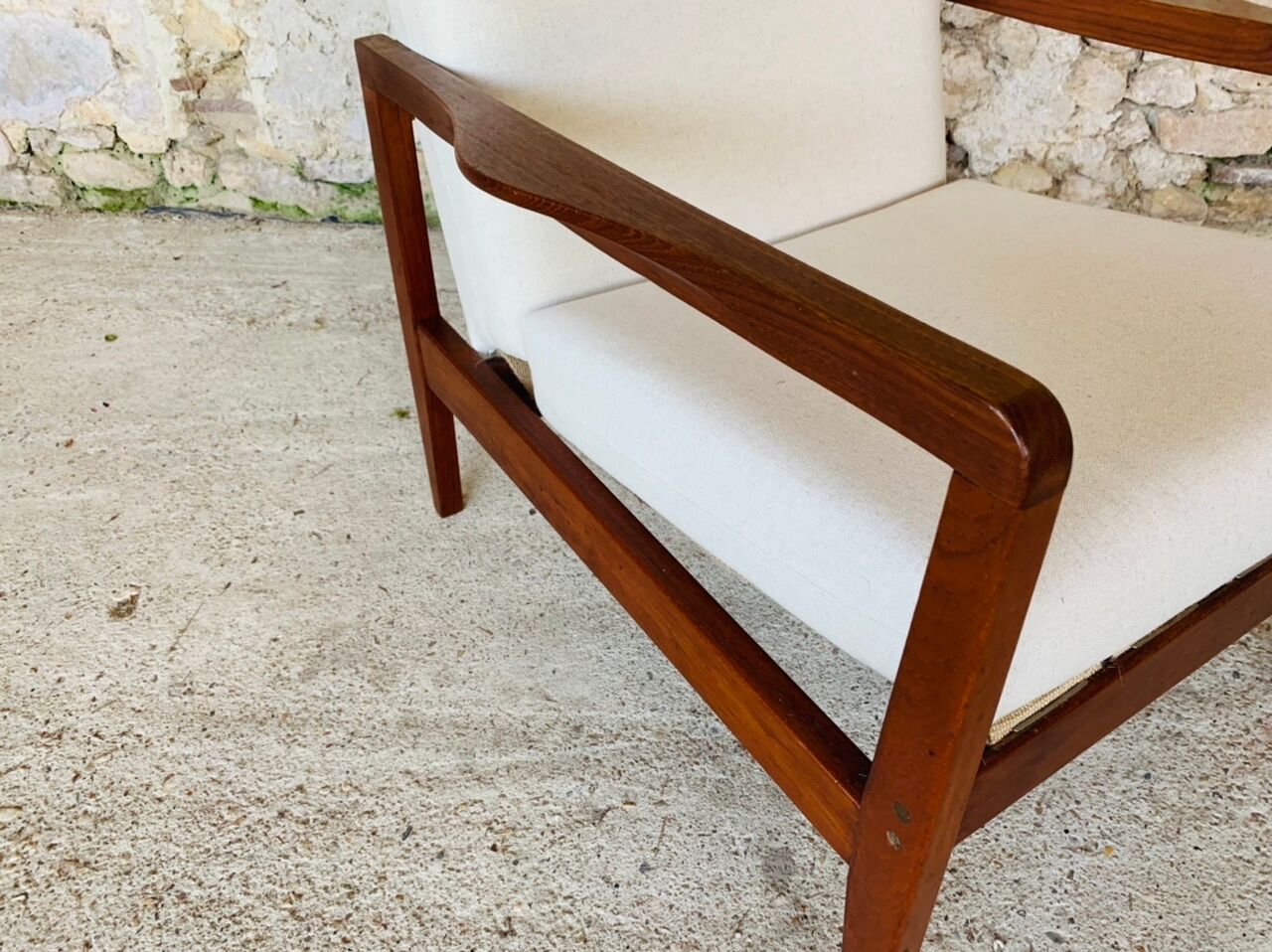Vintage Scandinavian Teak Armchair, Circa 60's