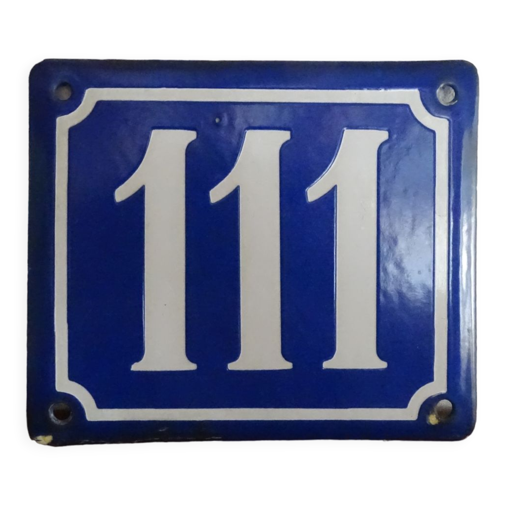 Old enamelled street sign - Street sign number 111
