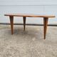 Vintage art deco coffee table with geometric marquetry
