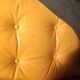 Florence Knoll two-seater sofa in mustard yellow leather, 1970