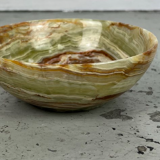 Vintage green onyx bowl