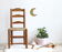 Set of six 1950s chairs in solid wood and straw