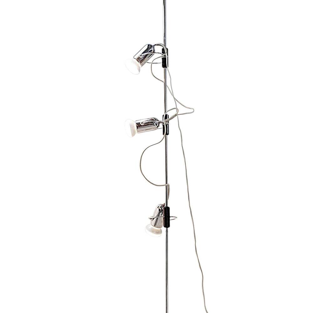 "Cielo-Terra" chrome floor lamp adjustable by Francesco Fois for Reggiani, 1960s