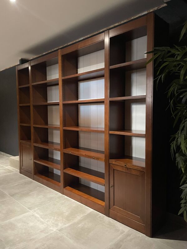 Bibliothèque roche bobois folio merisier massif + livraison et montage