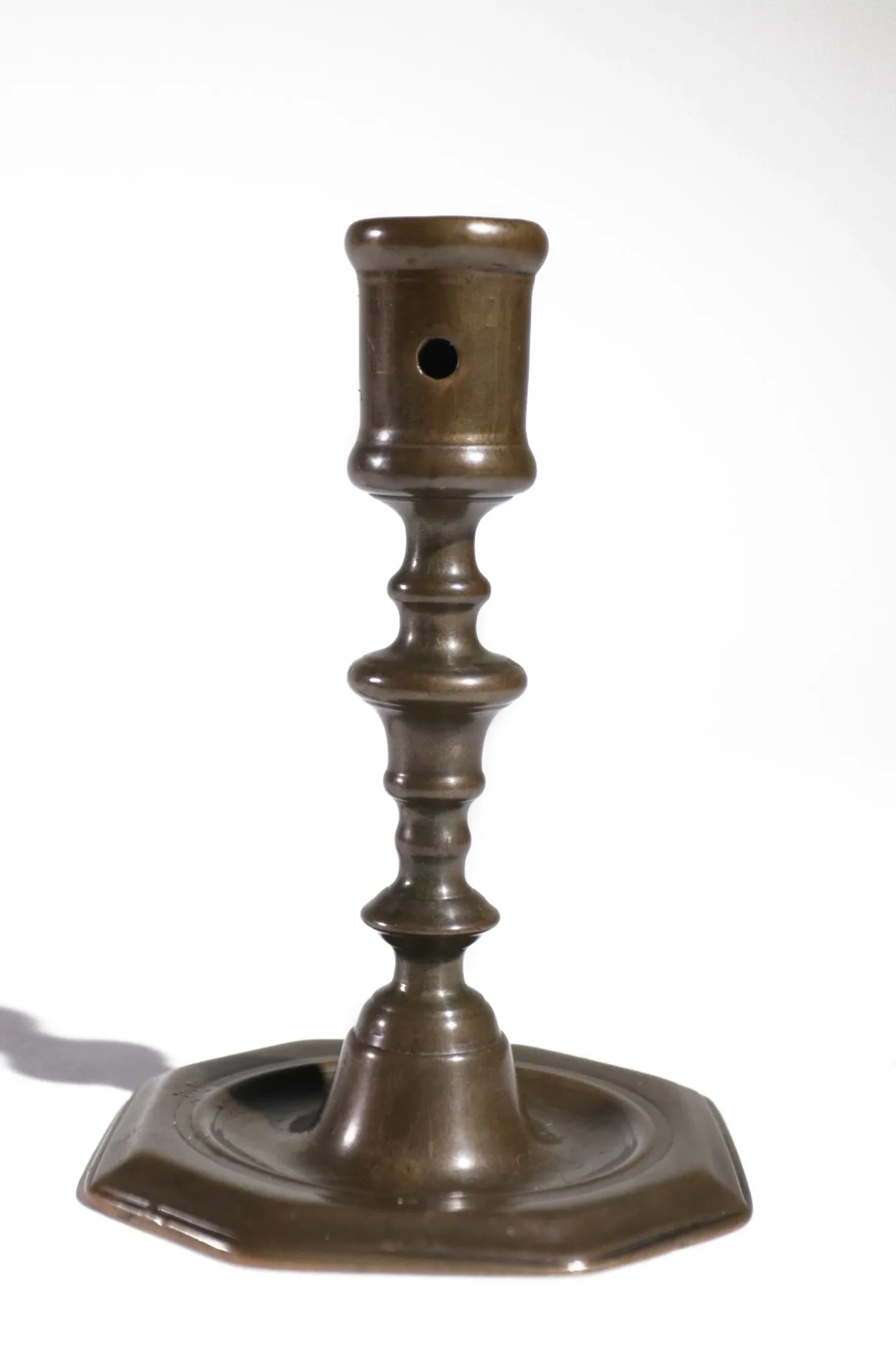 Early 18th-century French bronze candlestick