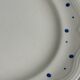 Vintage blue polka dot plate with scalloped edge