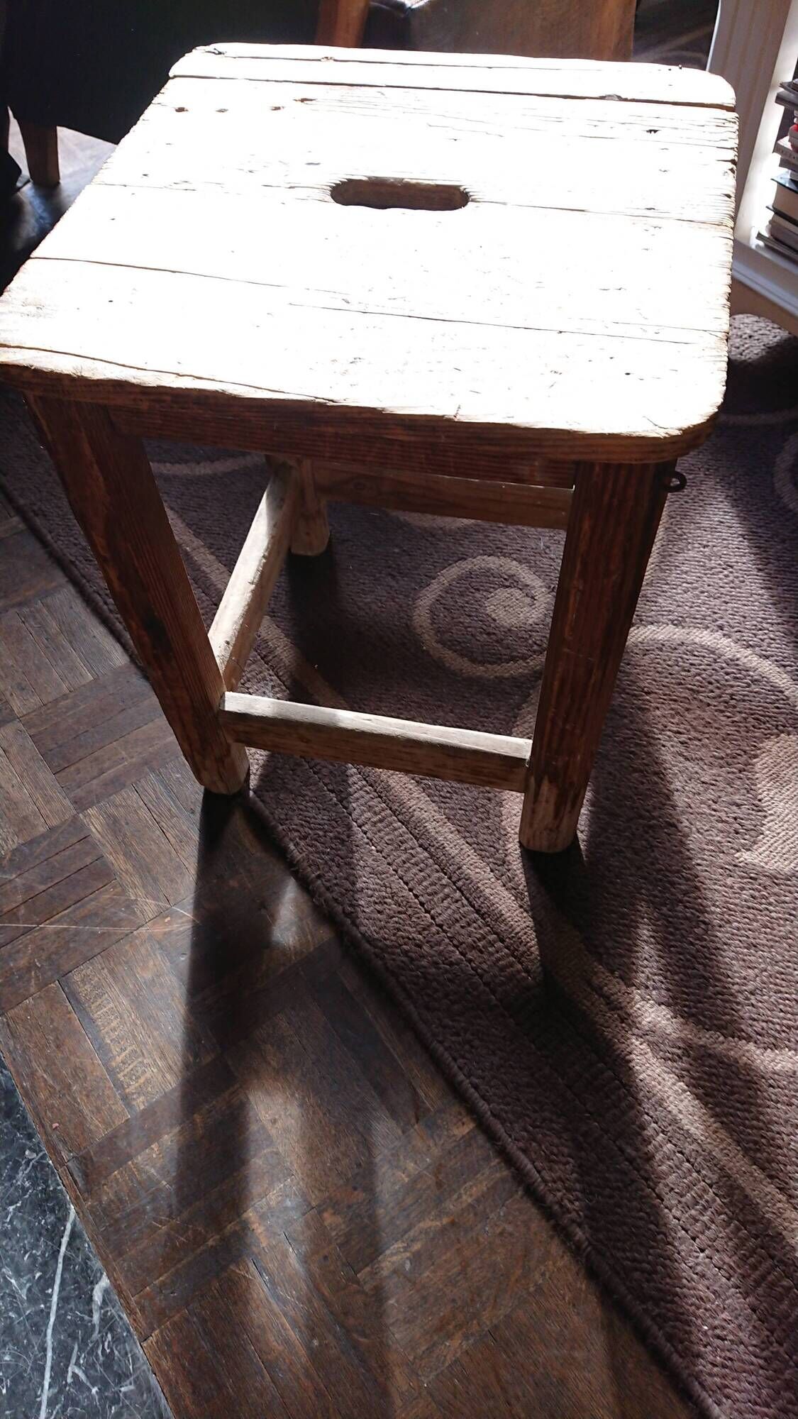 Tabouret wood art populaire provence France 1940/1950 kitchen decoration