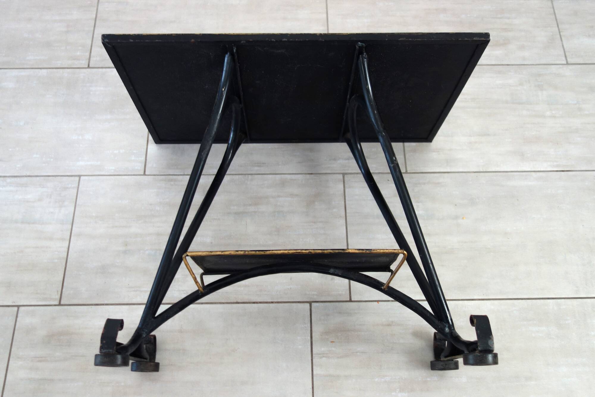 Vintage metal and ceramic side table from the 1950s/60s
