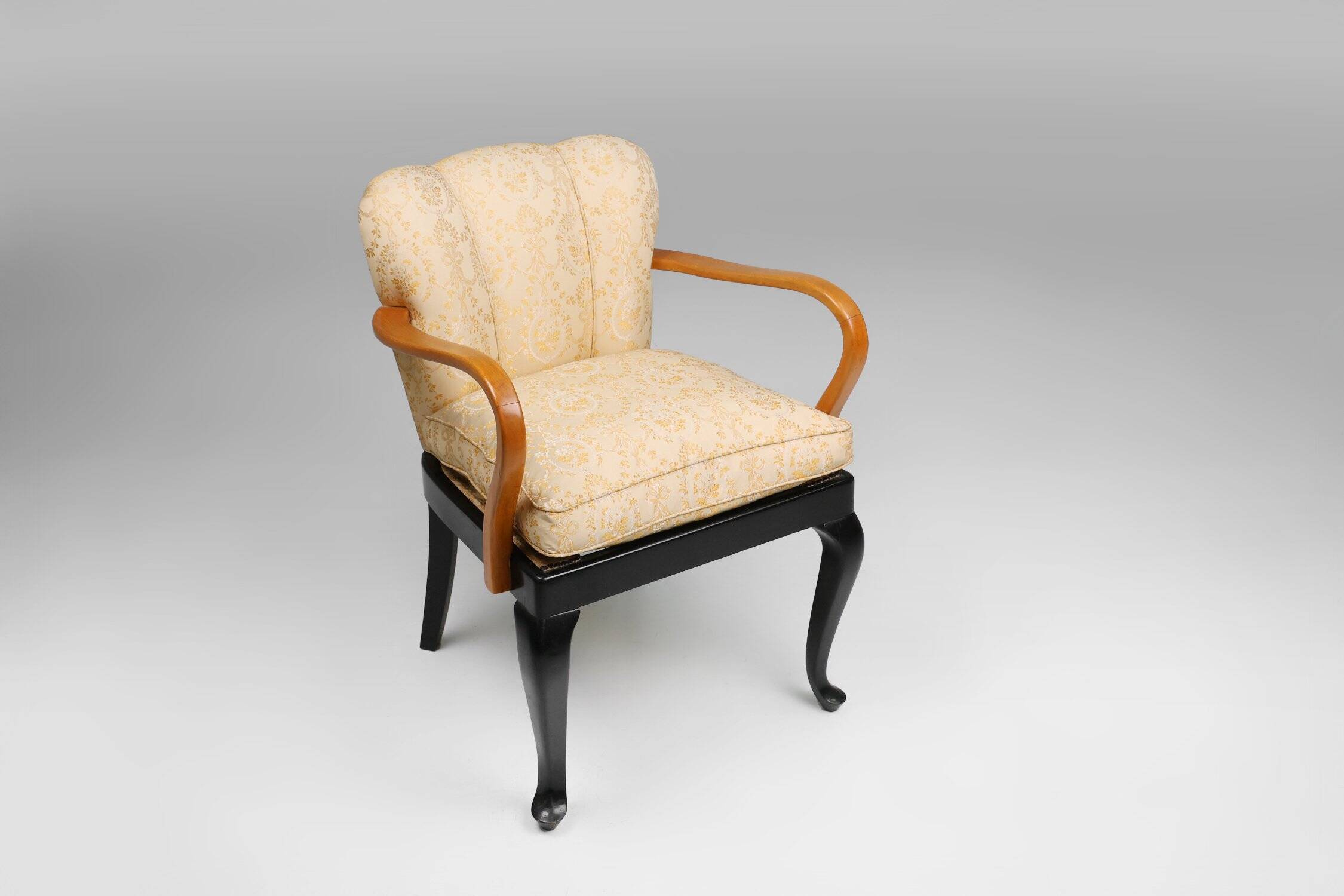Art Deco Side Chair in Beech, France ca. 1940