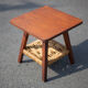 Vintage wooden coffee table and rope