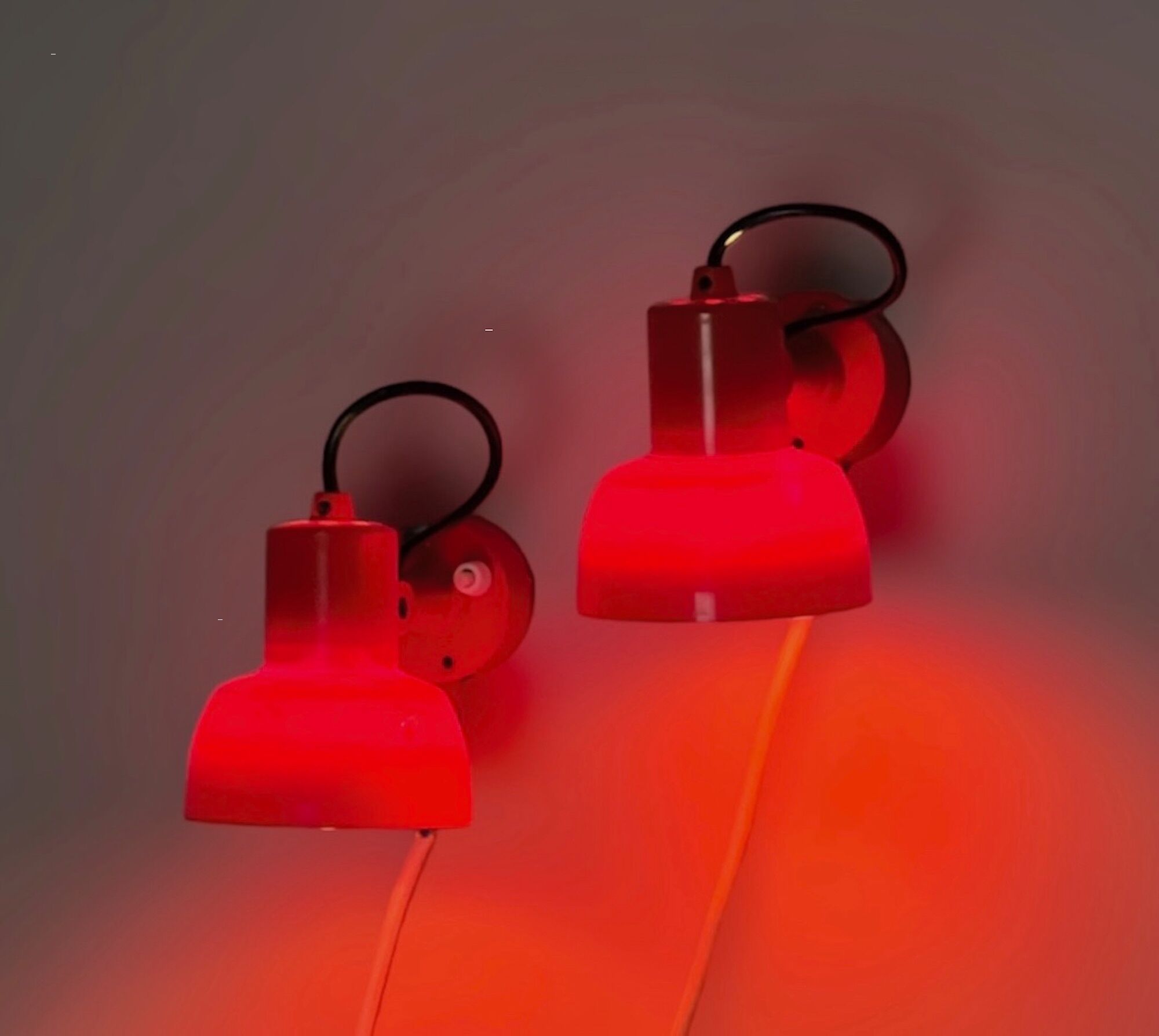 Space Age Orange Spotlights Made in Italy, 70s