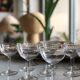 Set of 11 champagne glasses