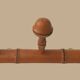 Bamboo-style wall-mounted coat rack