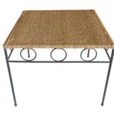 Metal coffee table and rope end table