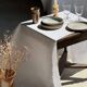 Set of 6 handmade ceramic deep plates in glazed beige D19.5 H4