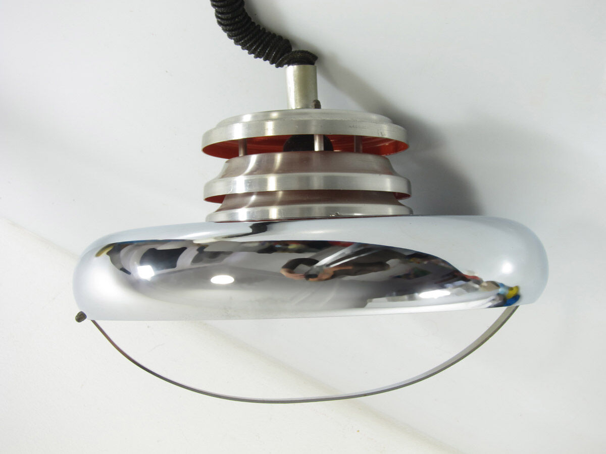 Vintage chrome pendant from the 1960s.