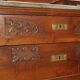 Antique Art Nouveau mahogany commode, Italy, 20th century