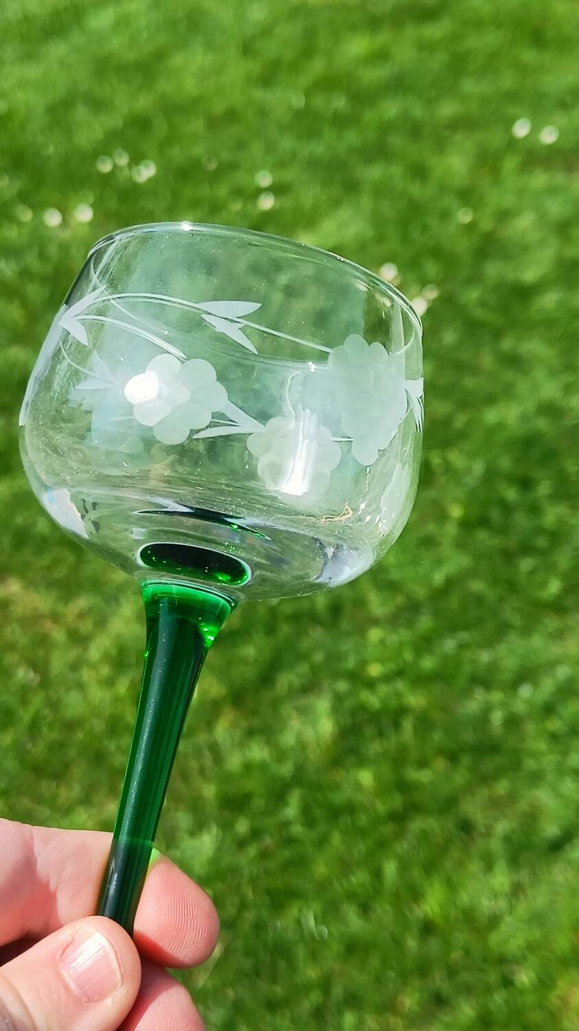 Antique engraved glasses