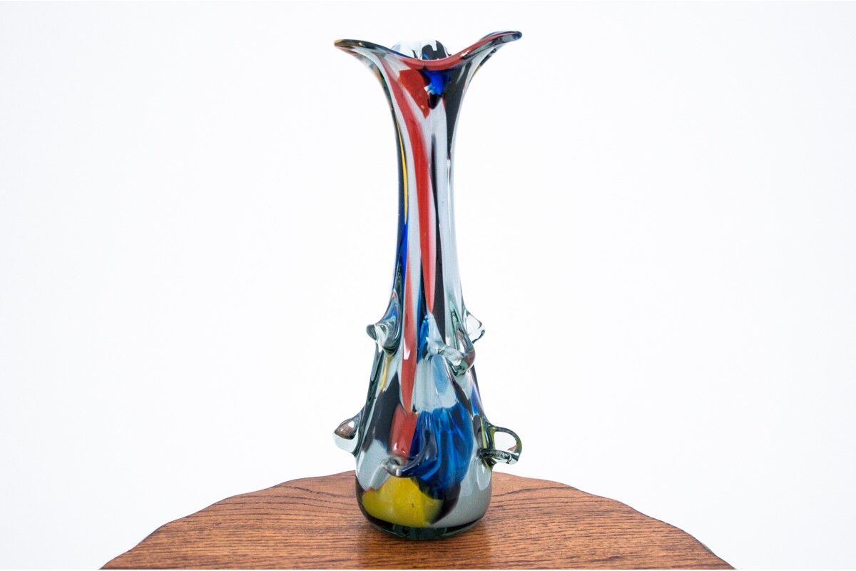 Colorful vase, Ząbkowice, Poland, 1960s