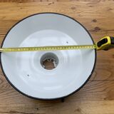 Industrial enamelled metal lampshade