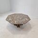 Italian octagon marble coffee table, 1980s