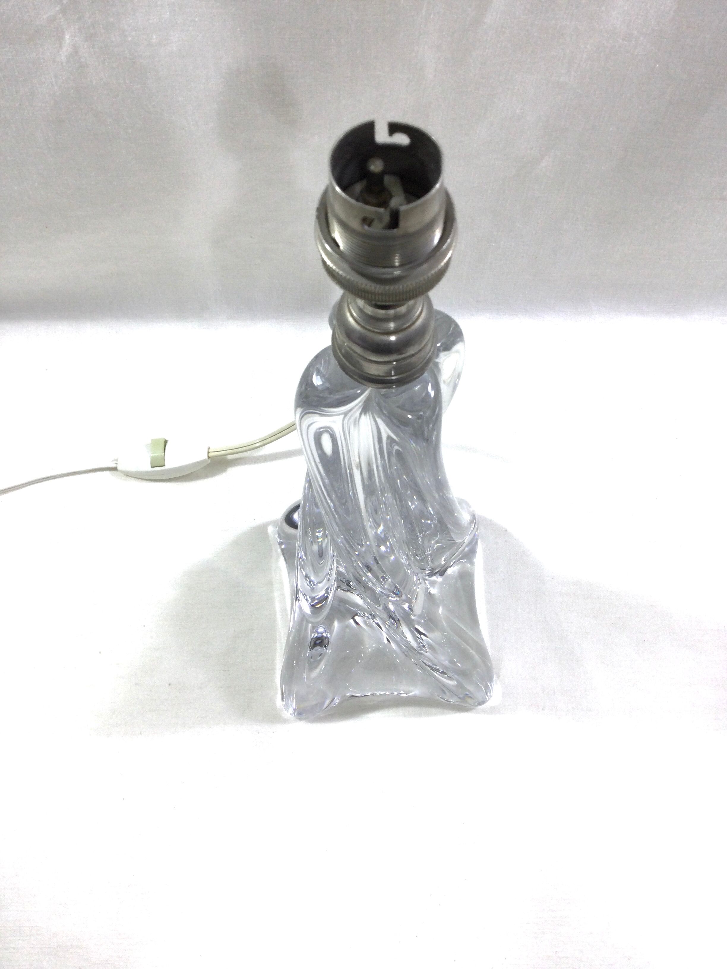 Pied de lampe en cristal Baccarat
