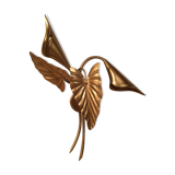 Vintage golden metal flower wall lamp