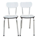 2 anciennes chaises en formica blanc