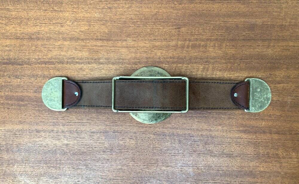 Mid-Century Bronze and Leather Armrest Bowl or Ashtray, 1960s