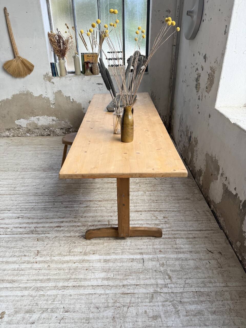 Perriand mountain furniture pine dining table