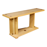 Console italienne en bois exotique du 20ème siècle