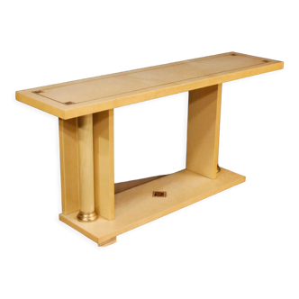 Console italienne en bois exotique du 20ème siècle