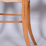 Set of four biedermeier walnut chairs, original condition, czechia, 1830s