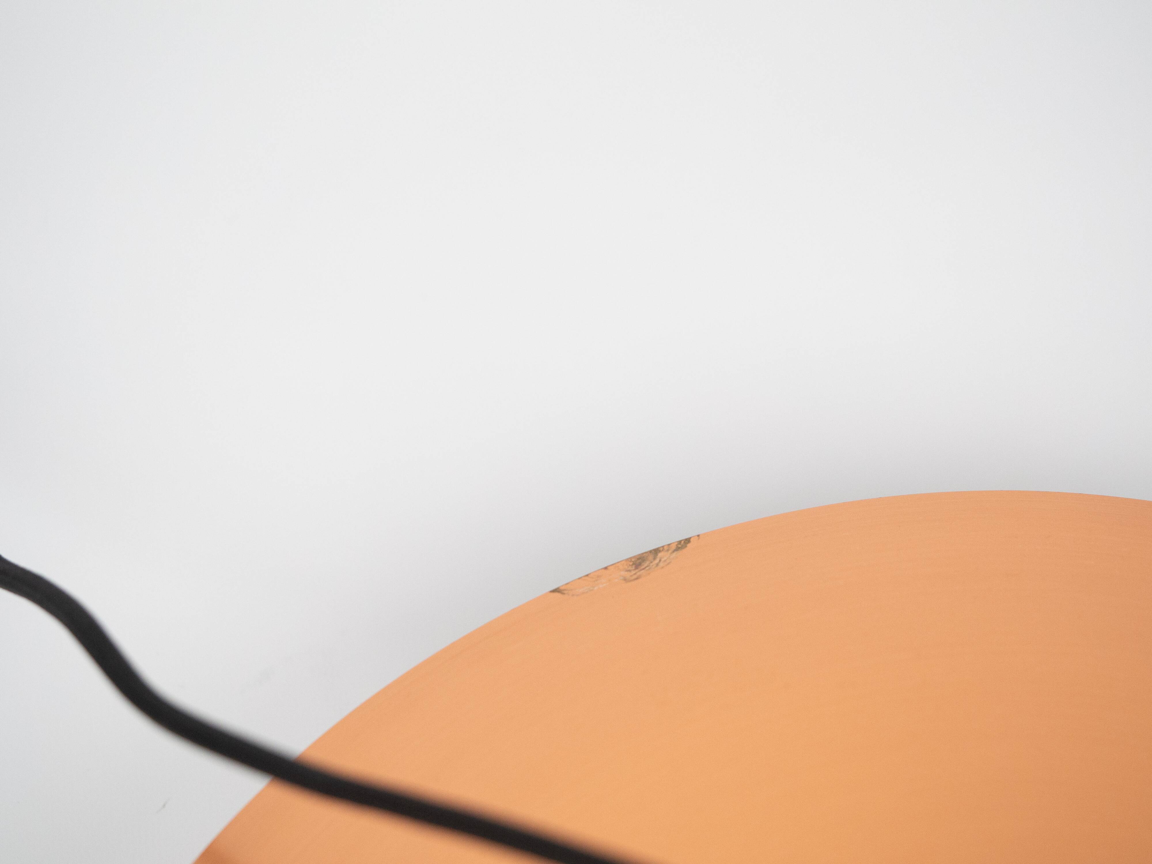 Lampe suspendue en cuivre vintage danoise par Form light, années 1980.